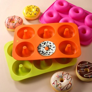Silicone Donut Molds - Nit -Stick Silicone Donut Pan Set, gewoon Pop! Warmteweerstand, maakt perfecte donut cake cookie bagels, BPA gratis, vaatwasser veilig